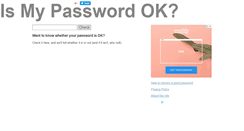 Desktop Screenshot of ismypasswordok.com